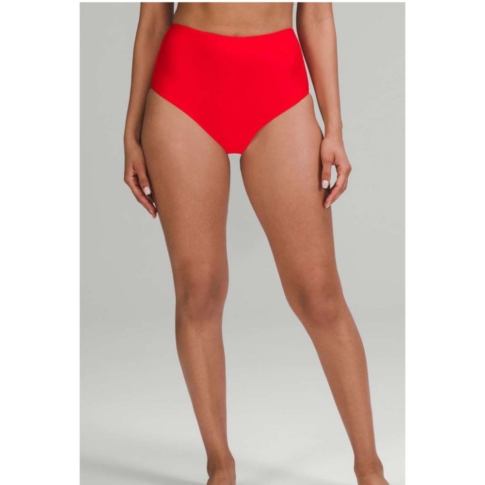 Lululemon size 4 High-Waisted Red Bikini Bottoms